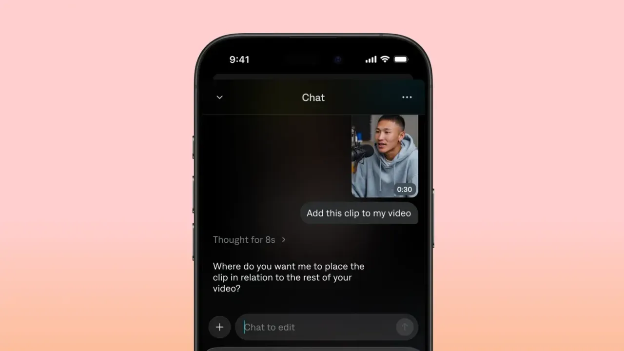 Captions interface in use