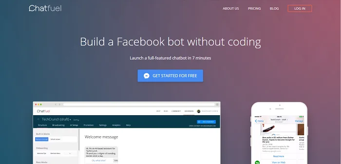Chatfuel dashboard view