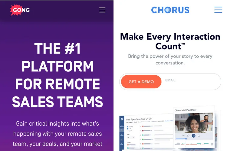 Chorus interface in use