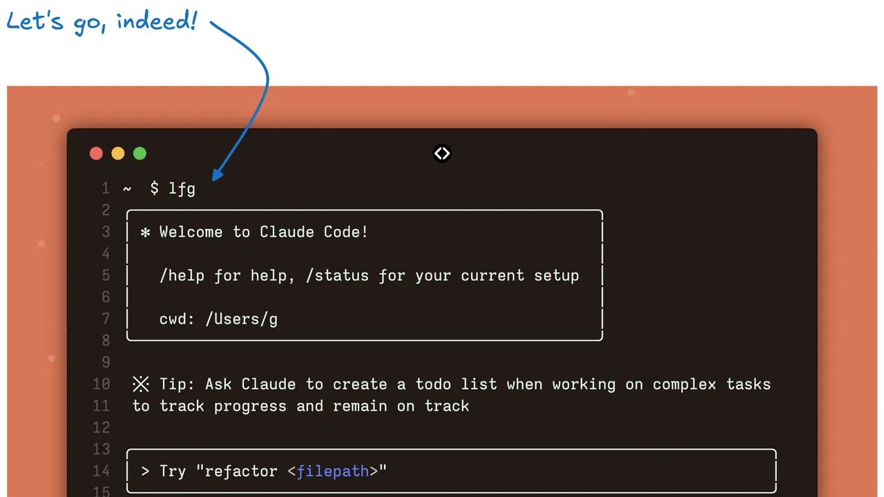 Claude Code interface in use