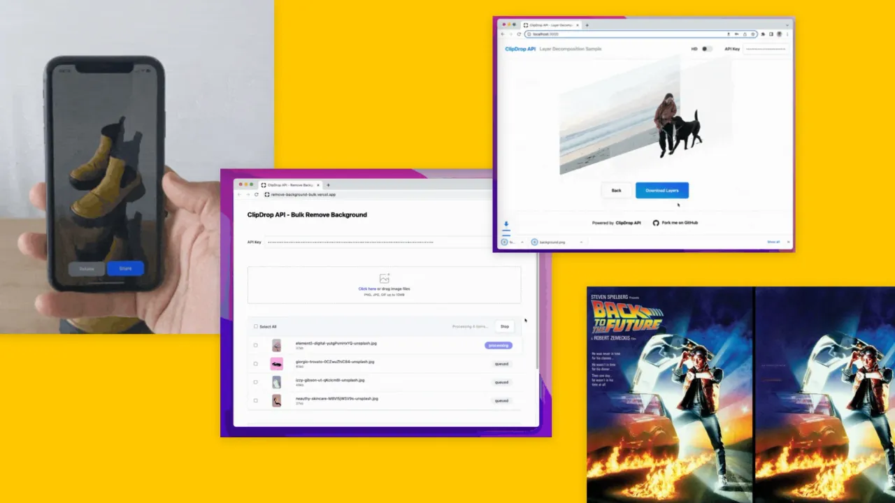 Clipdrop in action, image AI tool