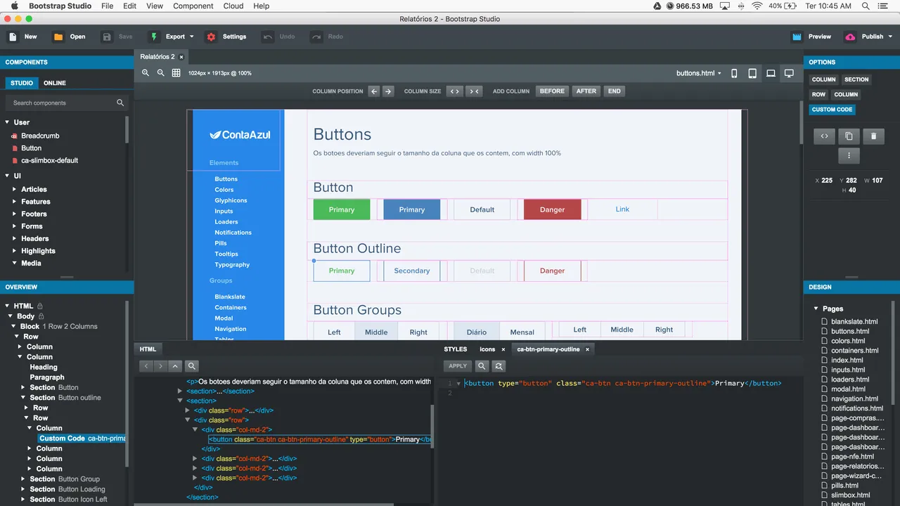 Codebuff dashboard view