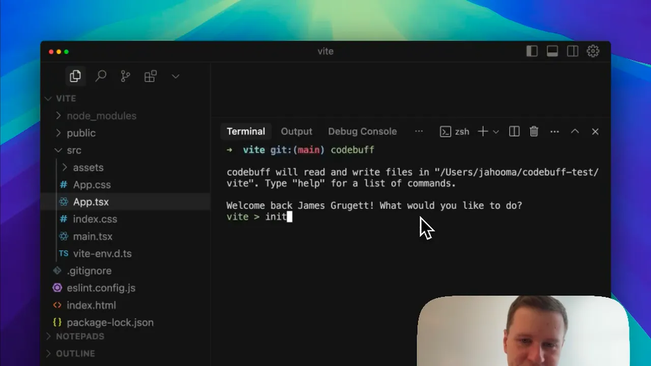 Codebuff in action, code AI tool