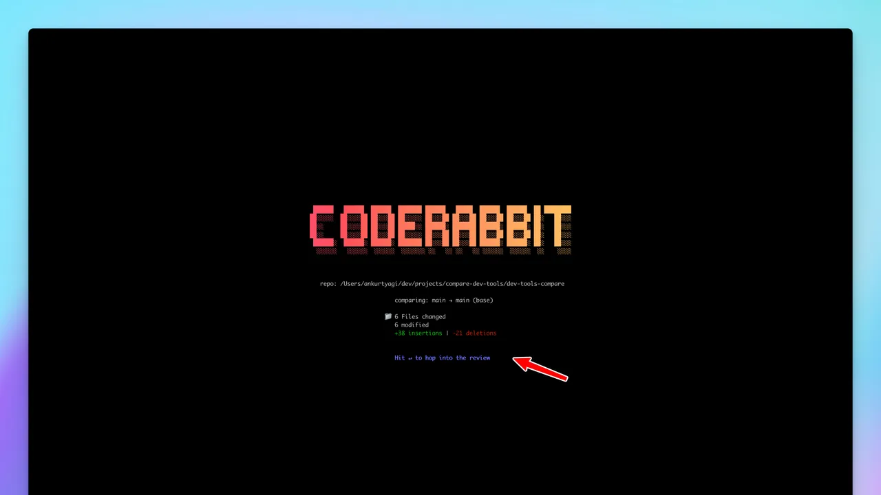 CodeRabbit interface in use