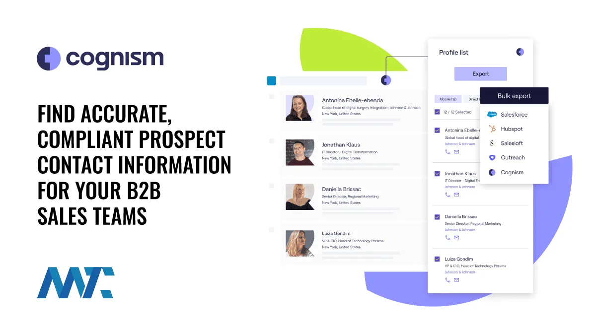 Cognism interface in use