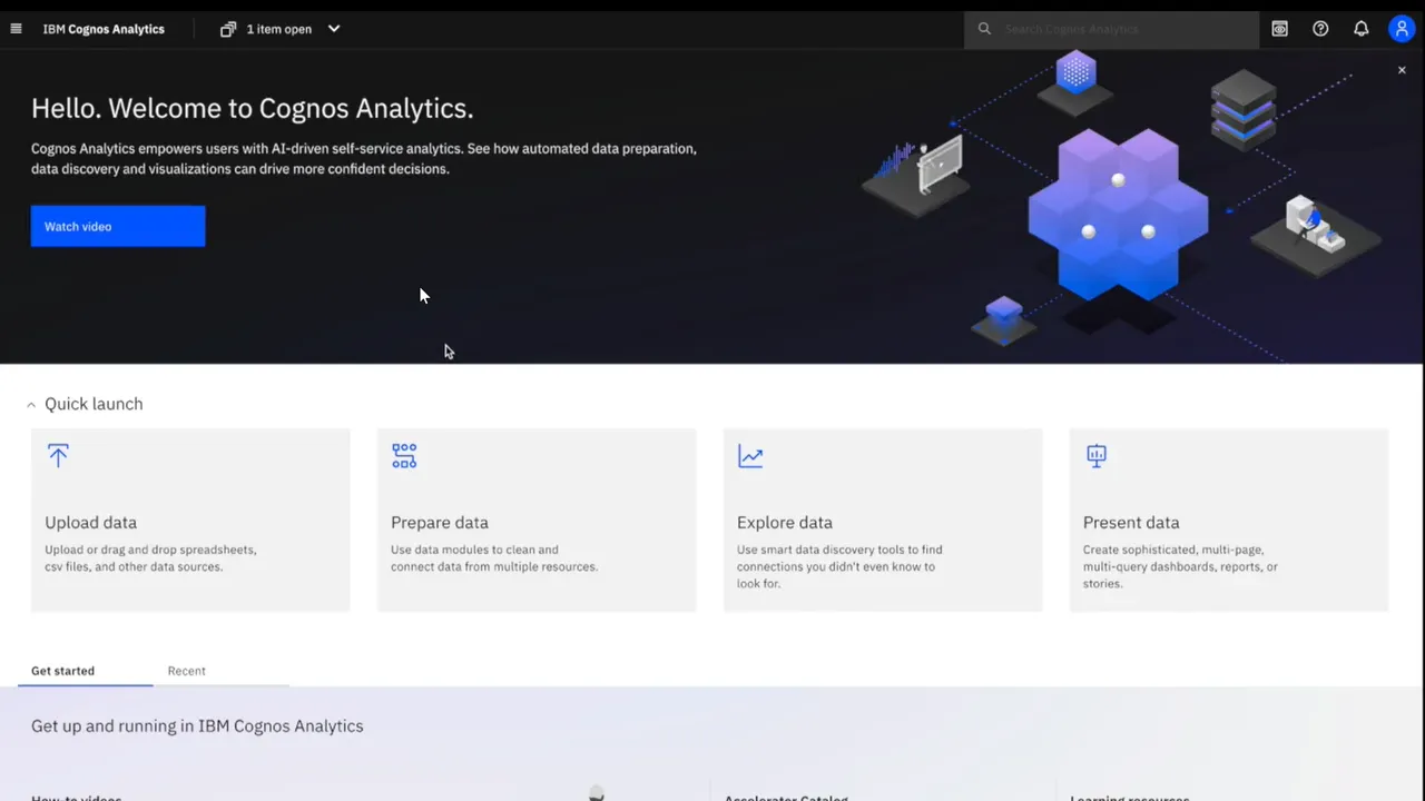 Cognosys interface in use