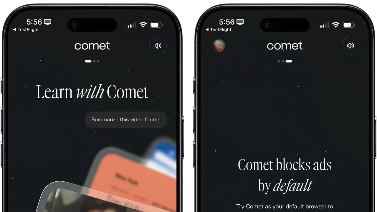 Comet dashboard view
