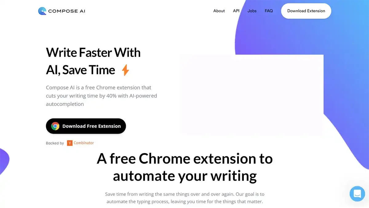 Compose AI in action, writing AI tool