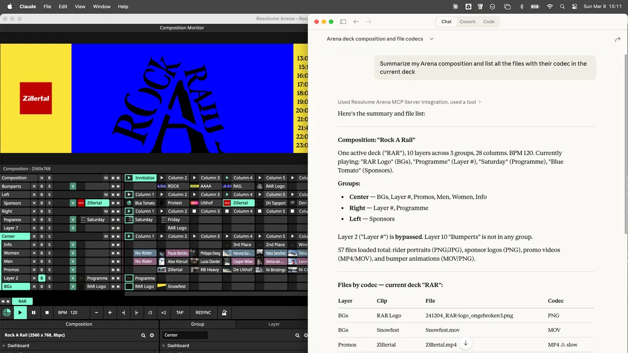 Composio interface in use