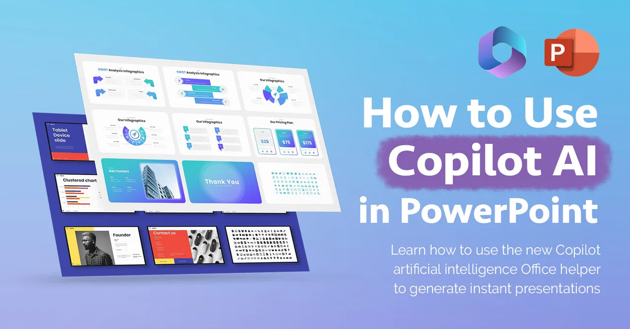 Copilot for PowerPoint interface in use