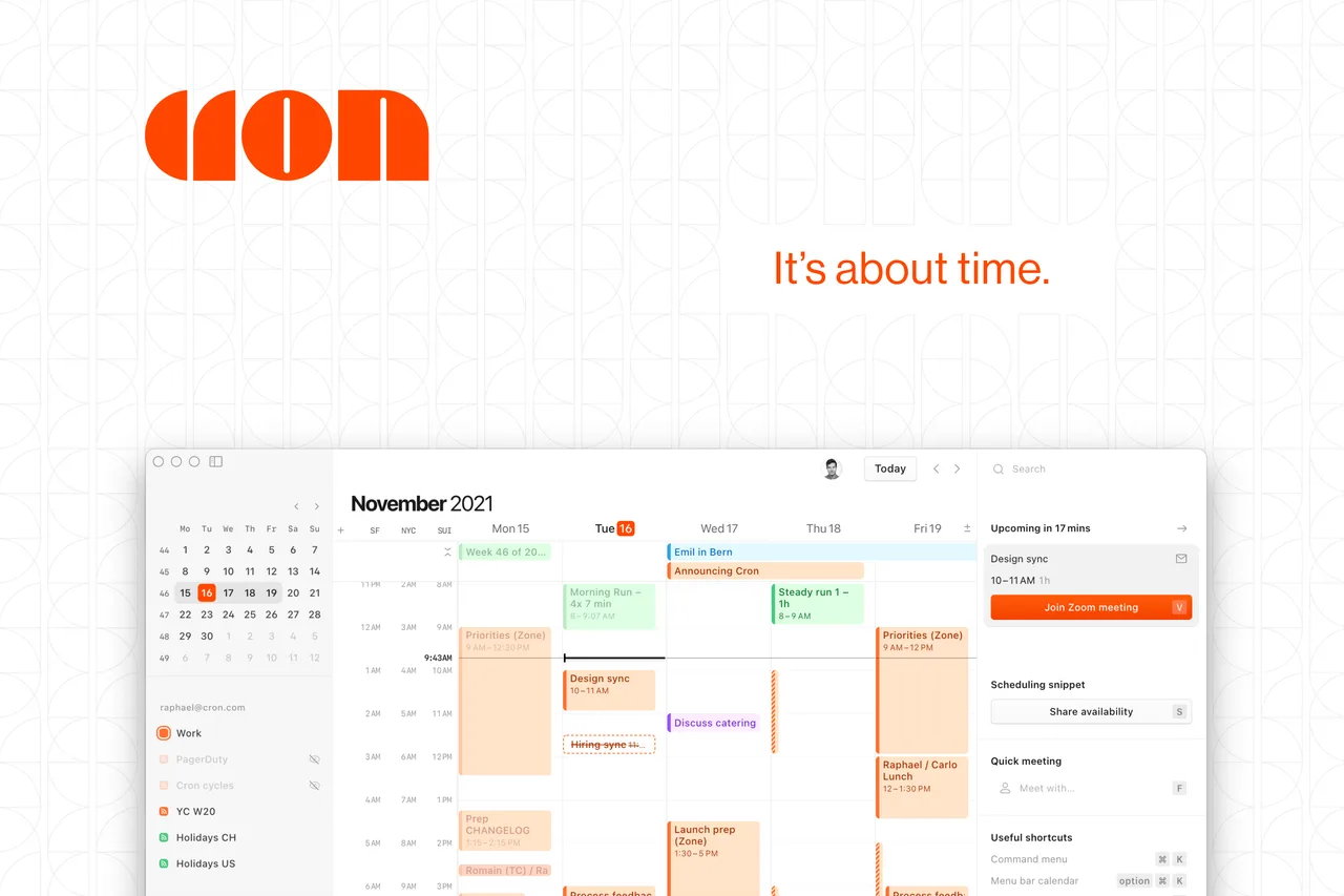 Cron interface in use