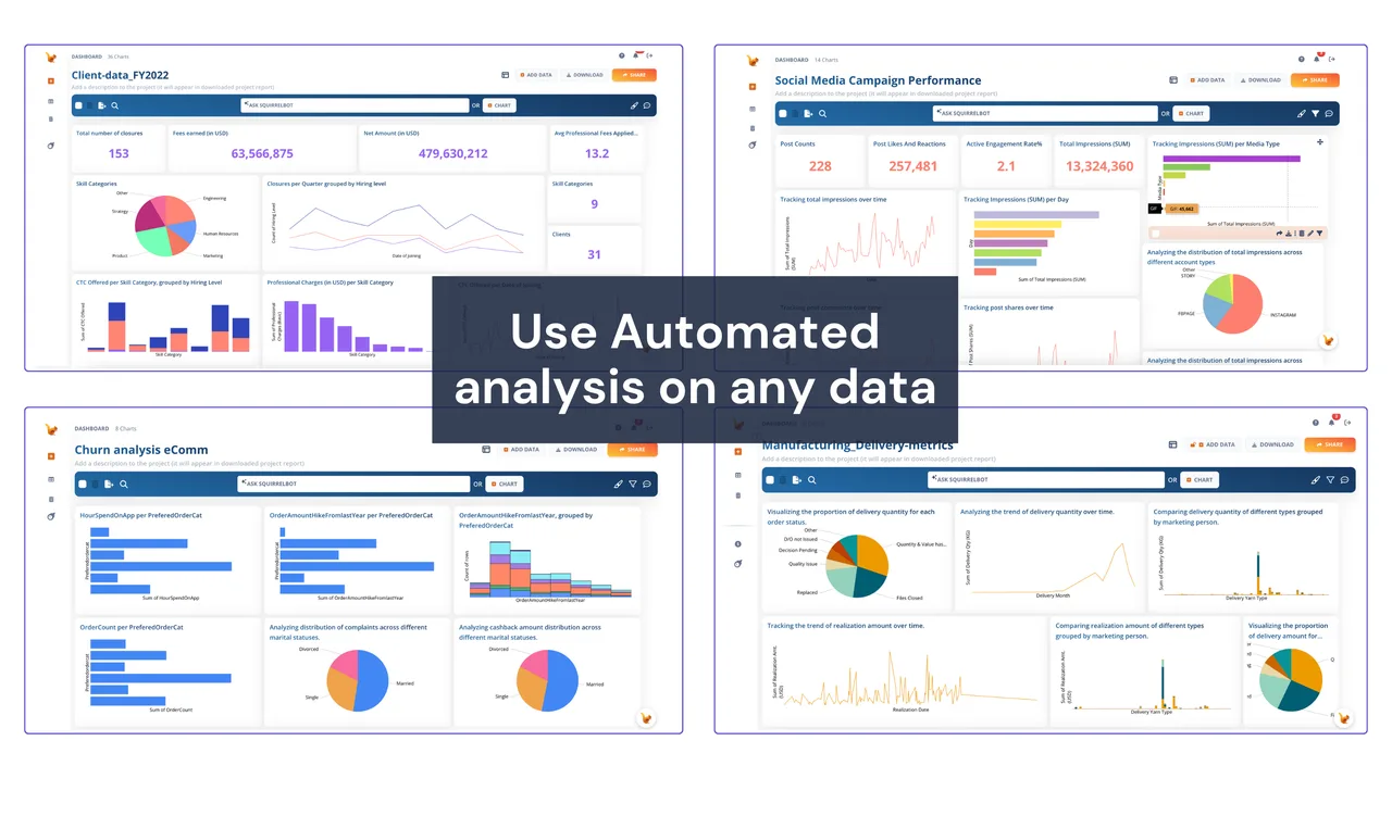 Datasquirrel dashboard view