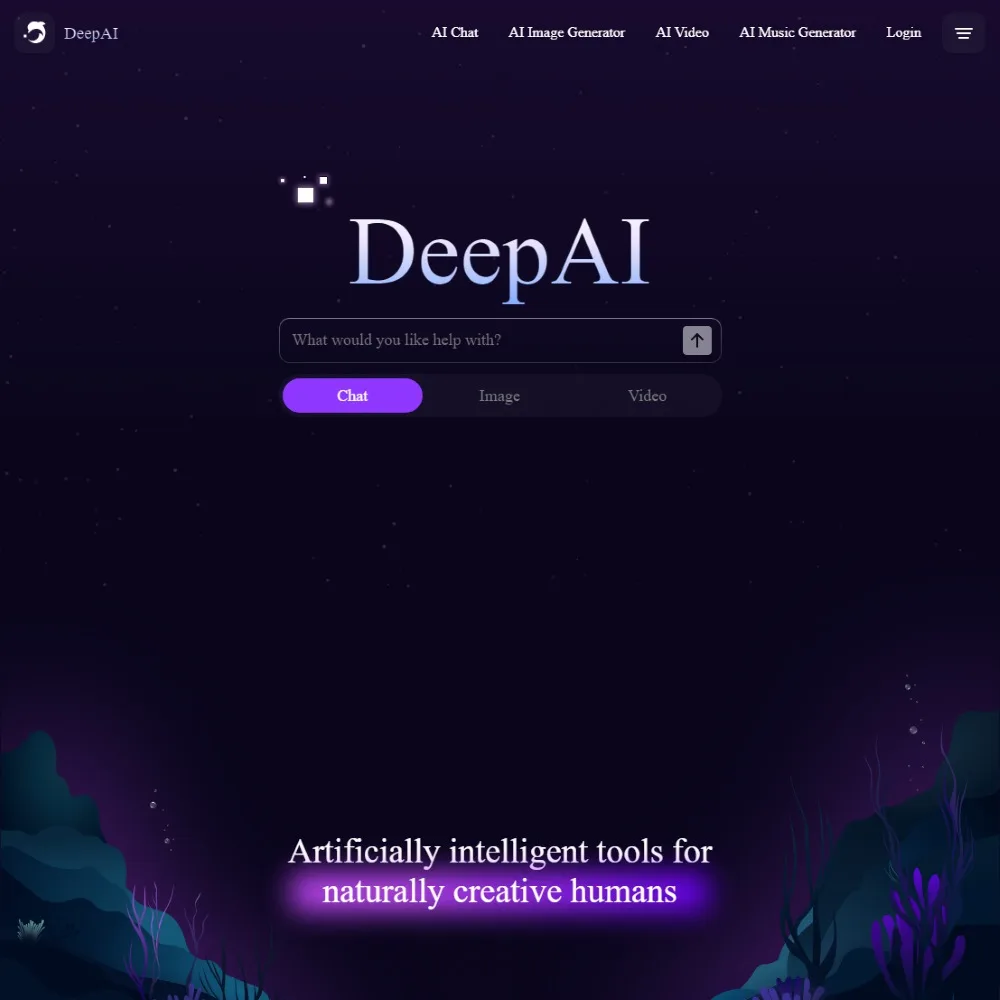 DeepAI app screen