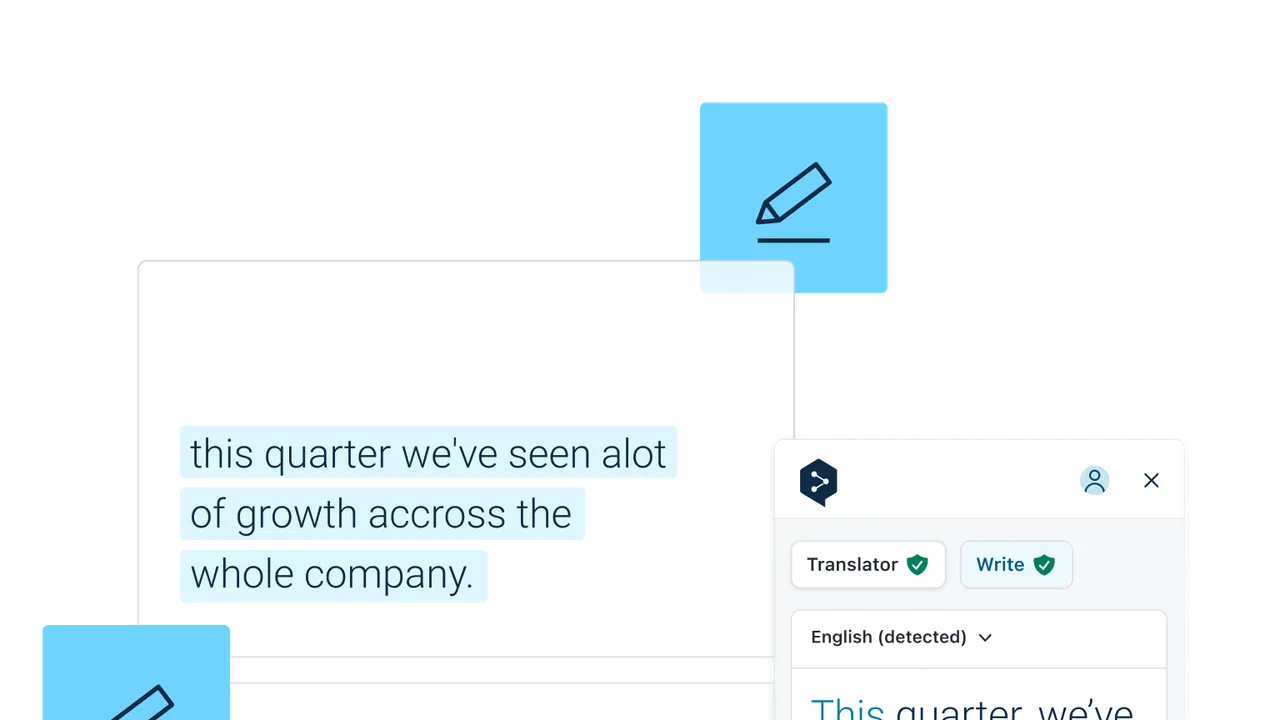 DeepL Write in action, writing AI tool