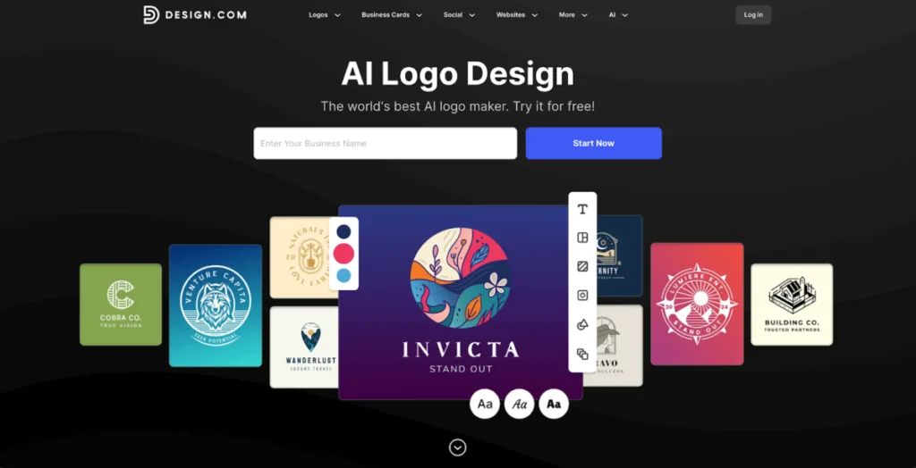 Designs.ai app screen