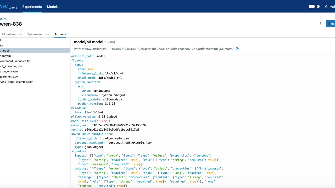 DSPy interface in use