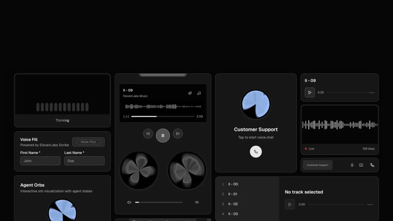 ElevenLabs Music interface in use