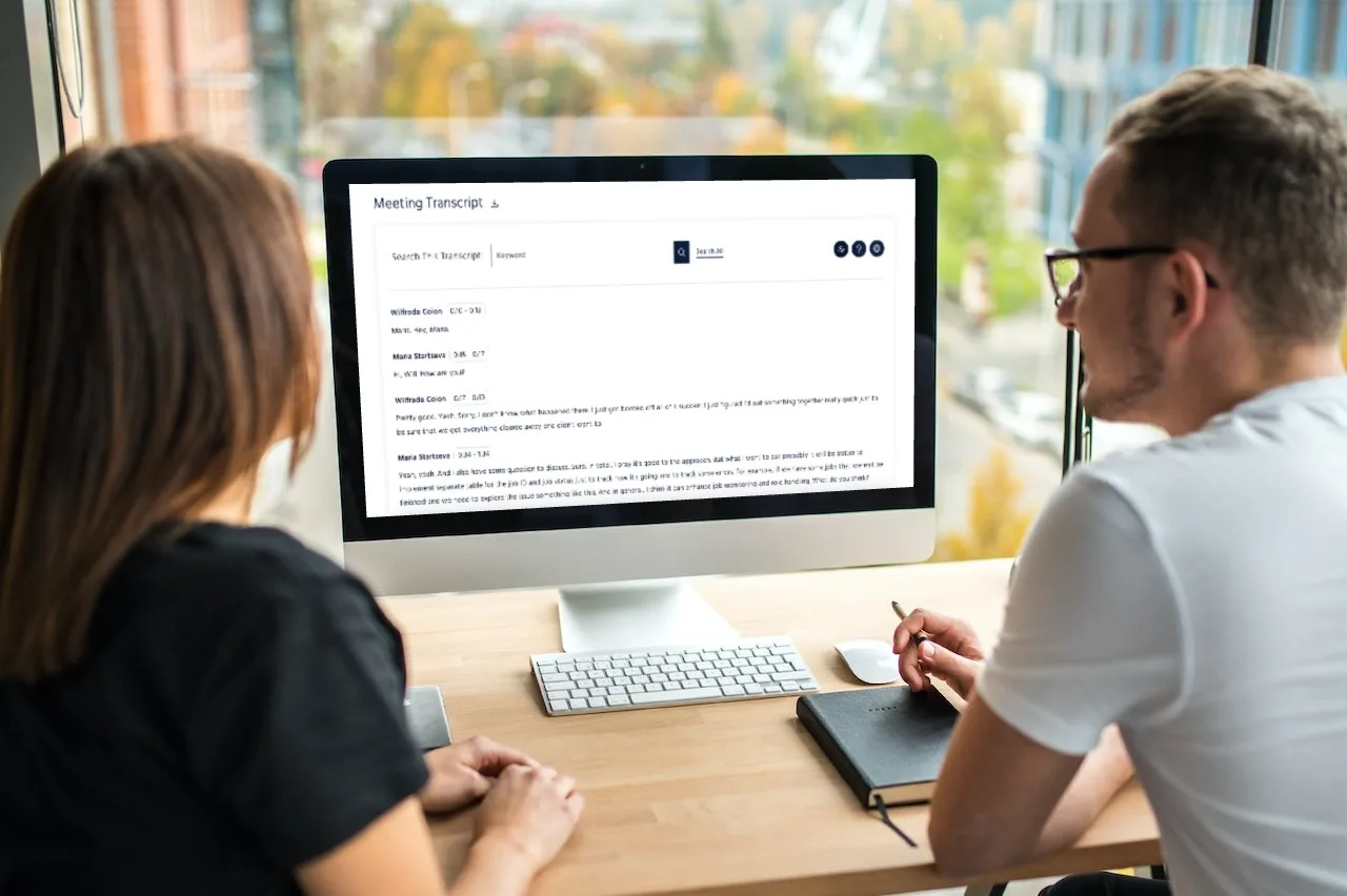 Equal Time in action, transcription & meetings AI tool