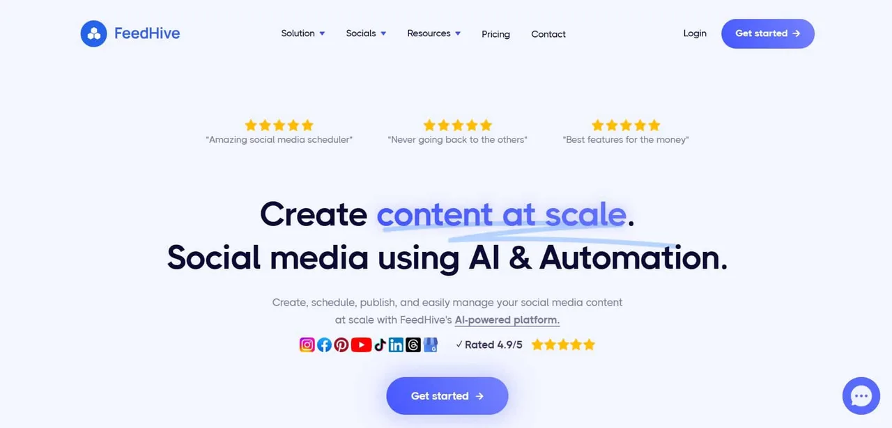 FeedHive interface in use