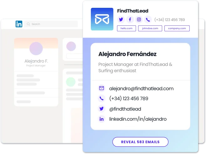 Findthatlead in action, marketing & seo AI tool