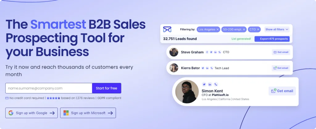 Findthatlead dashboard view