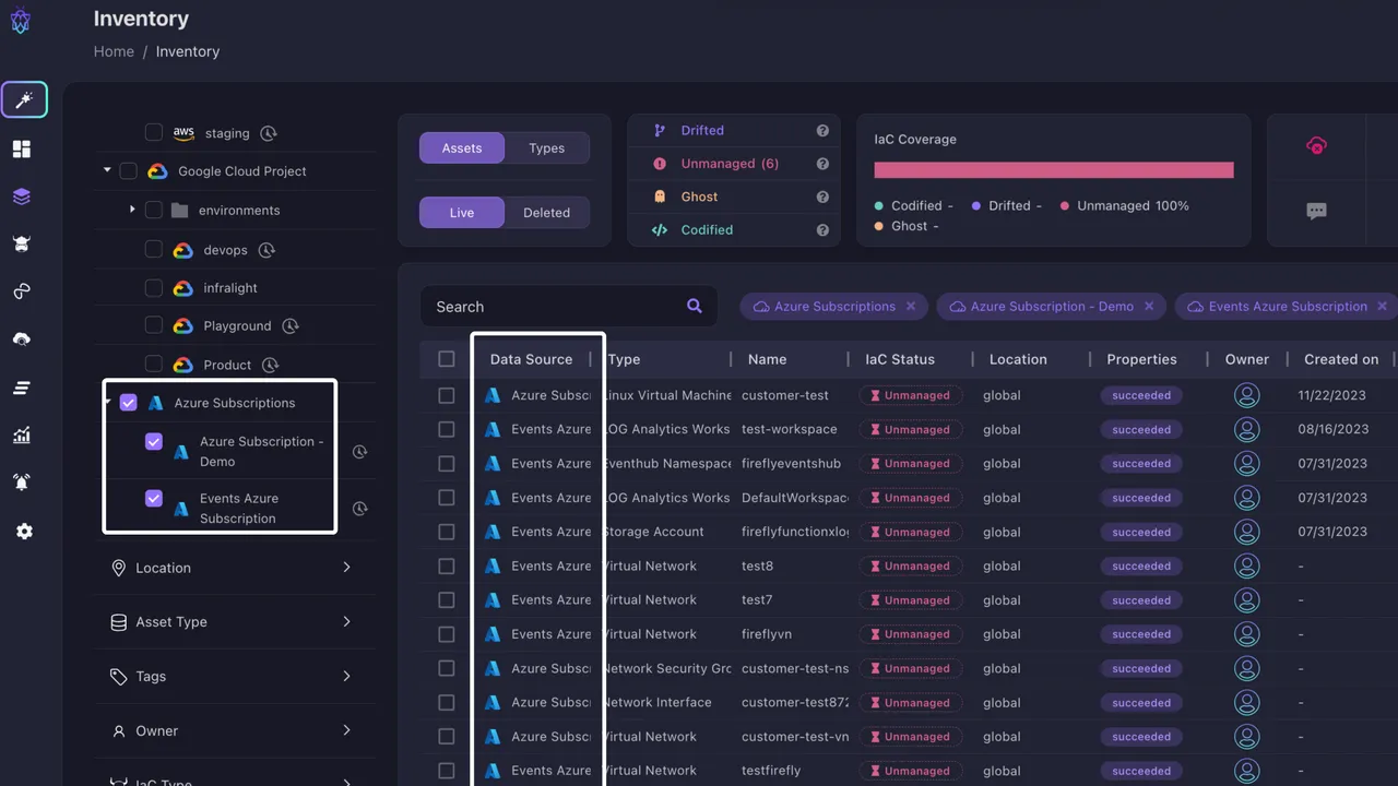 Fireflies dashboard view