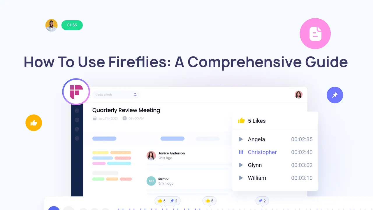 Fireflies interface in use