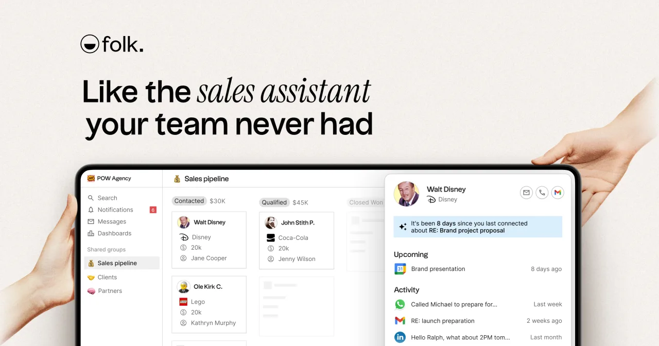 Folk AI dashboard view