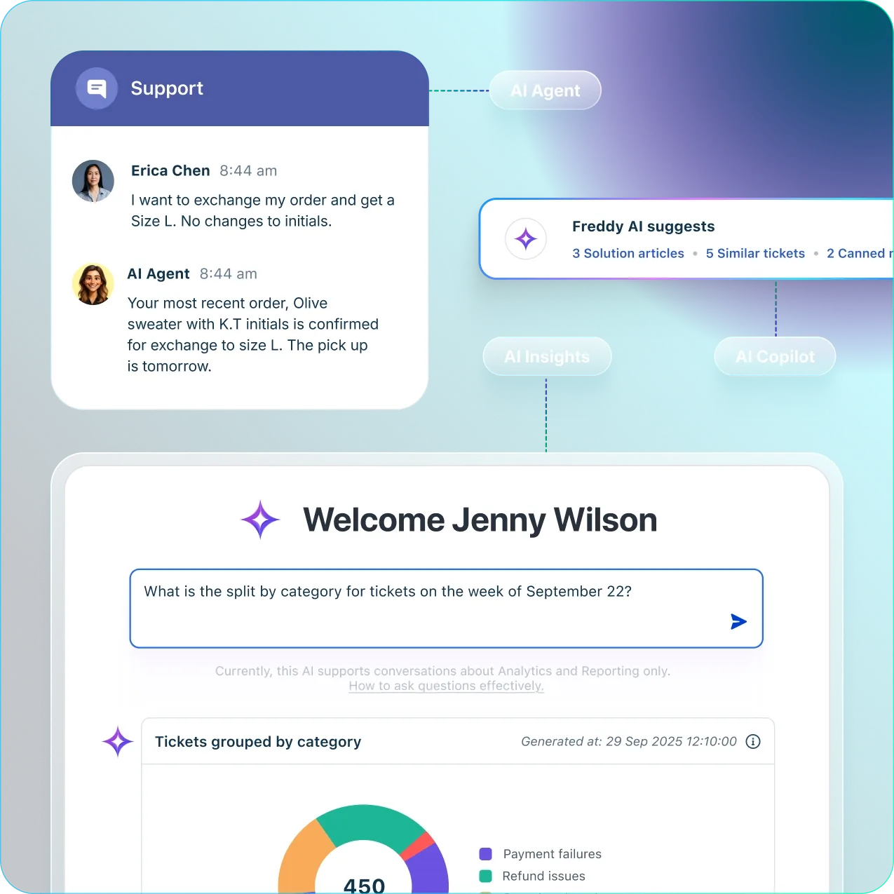 Freshdesk Copilot app screen