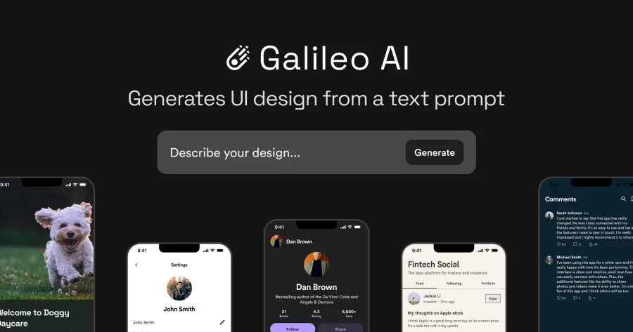 Galileo dashboard view