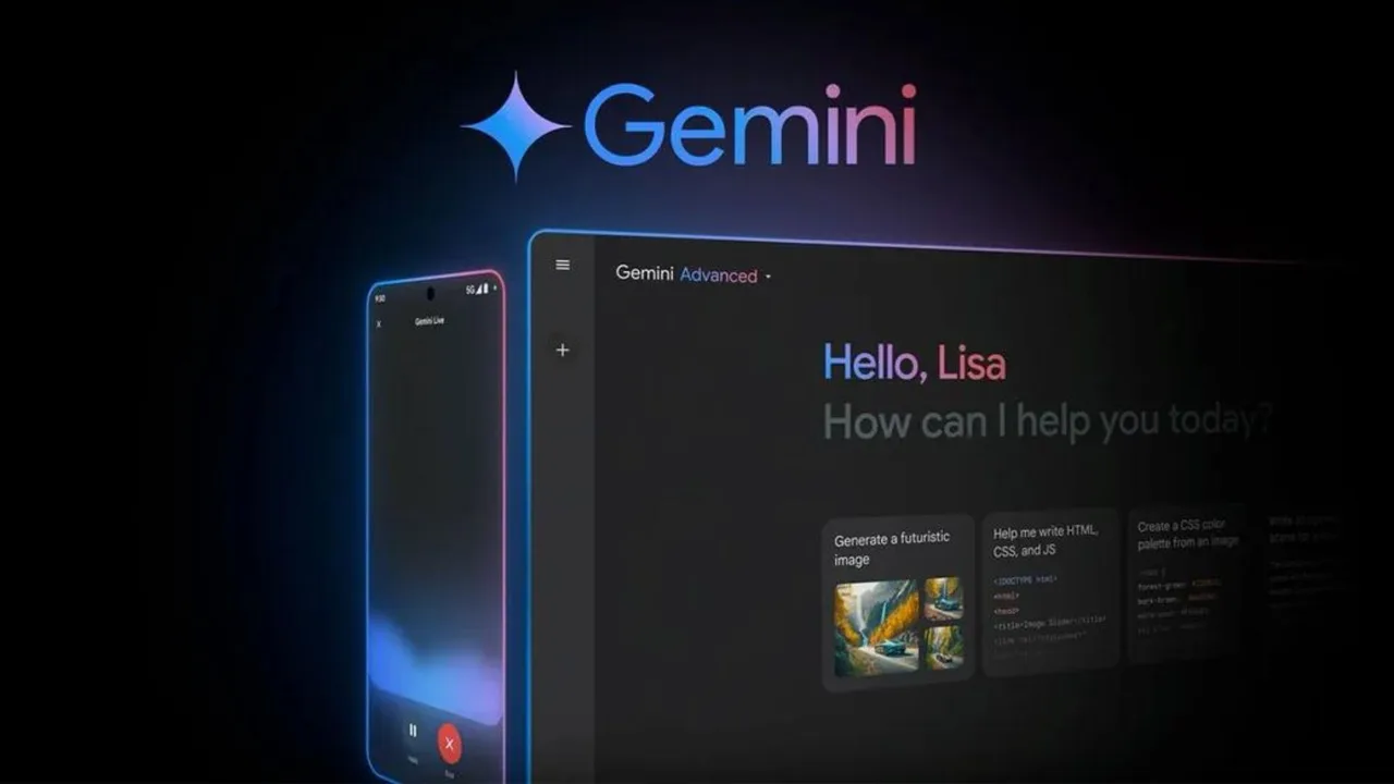 Gemini app screen
