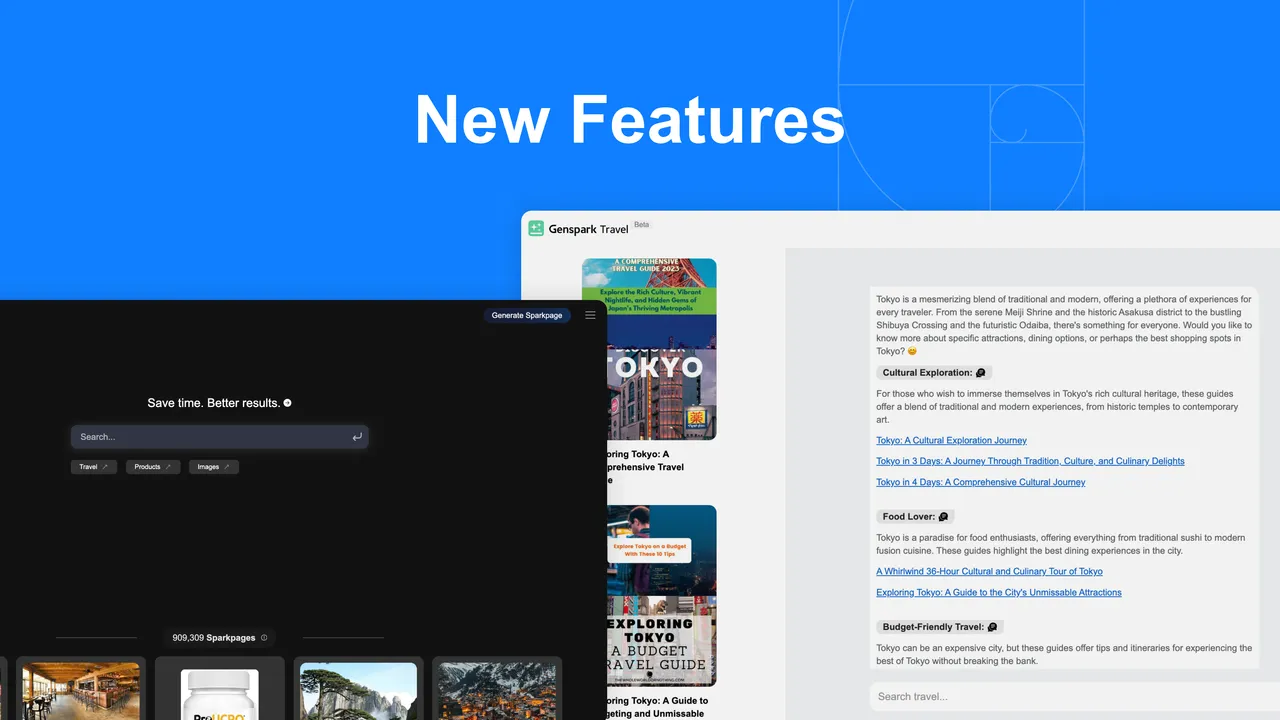 Genspark interface in use