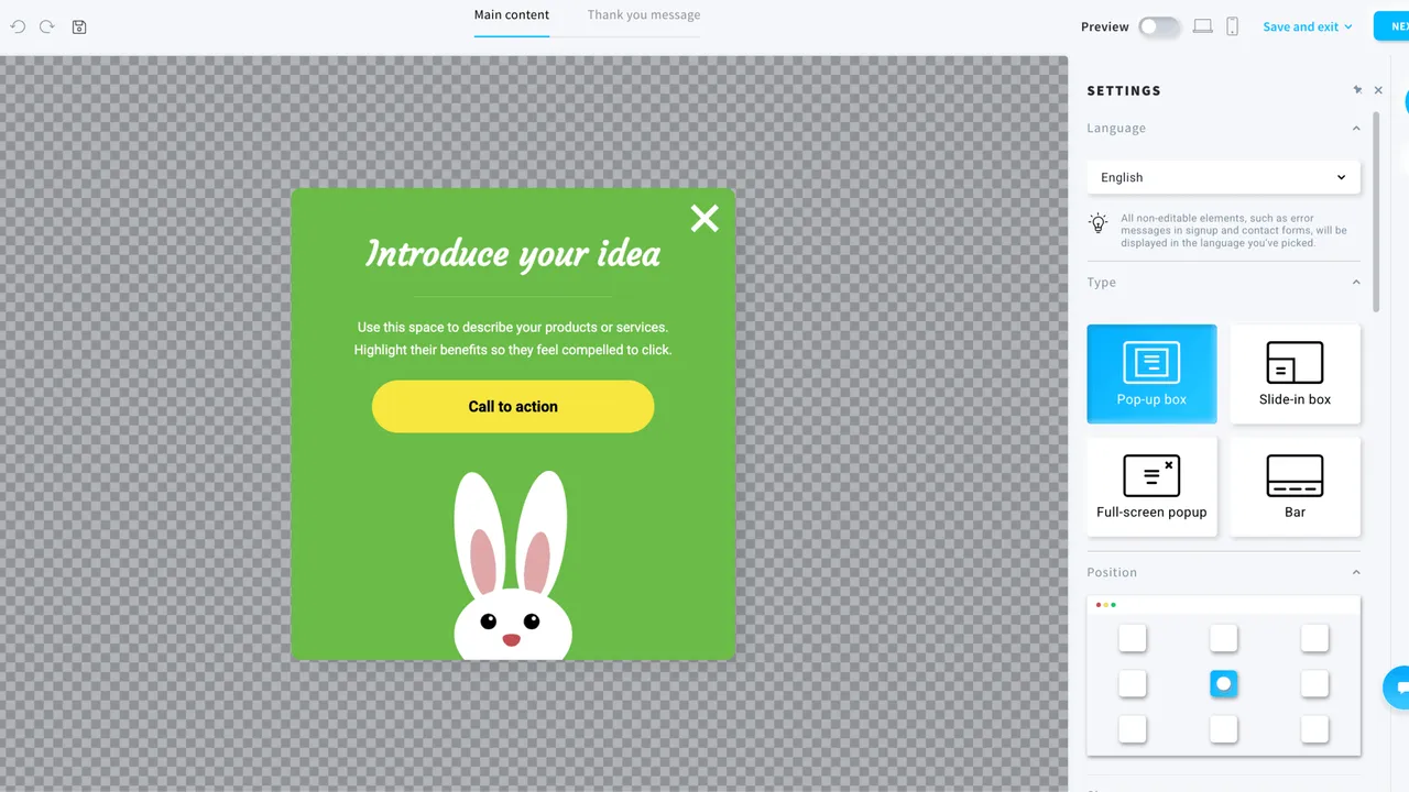 GetResponse AI Builder app screen