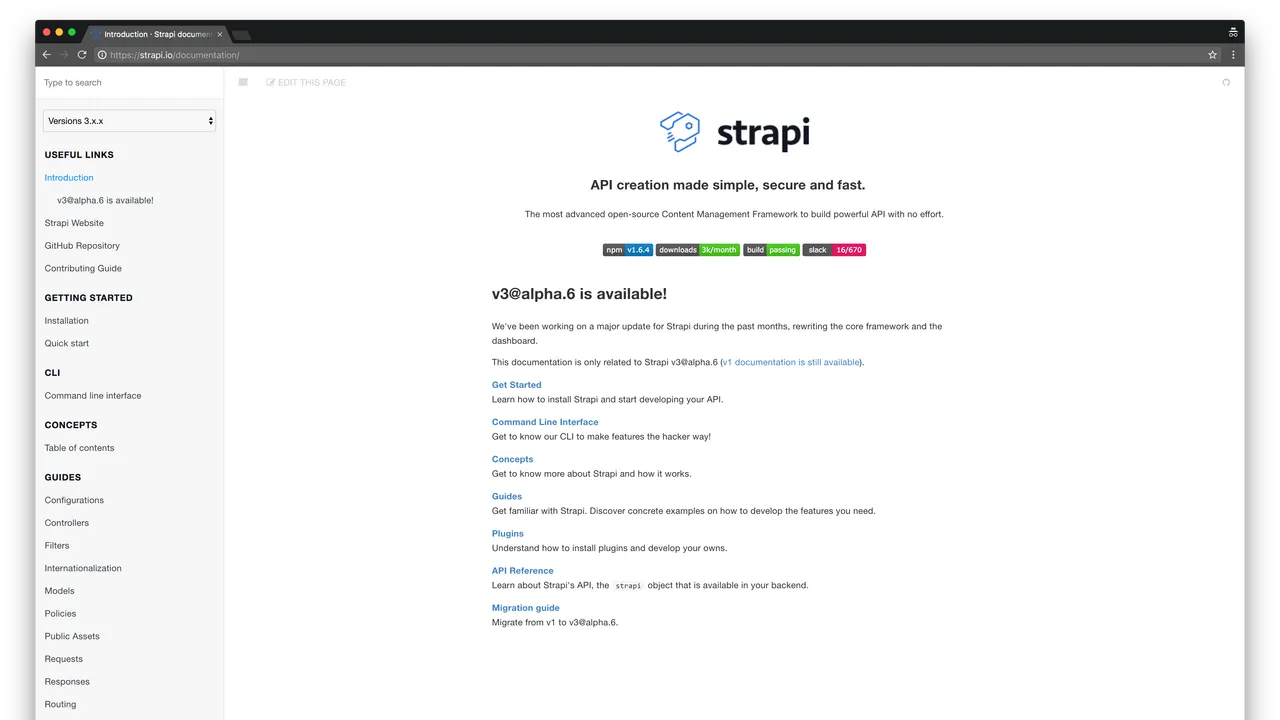 Git Doc dashboard view