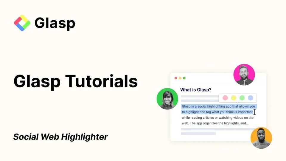 Glasp interface in use