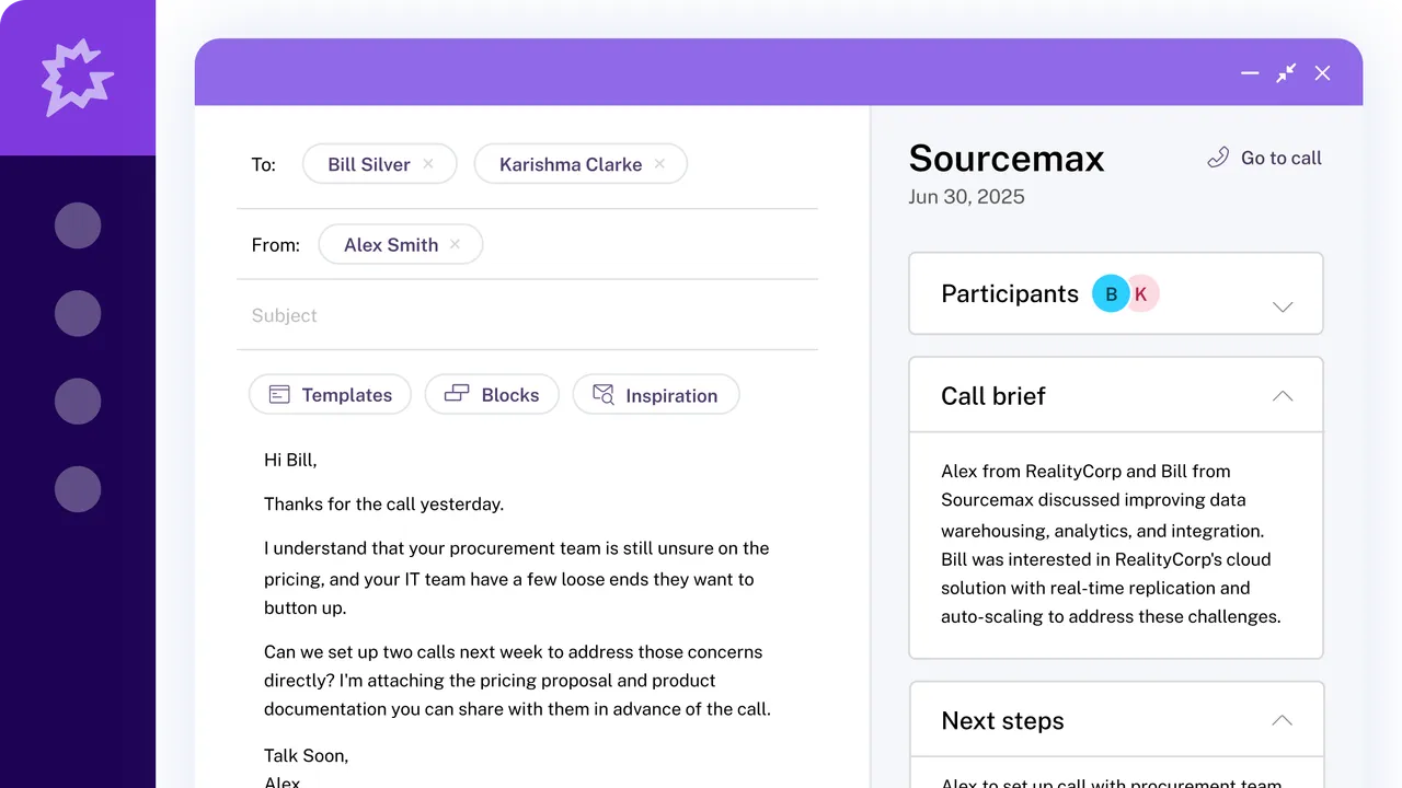 Gong in action, customer support & sales AI tool