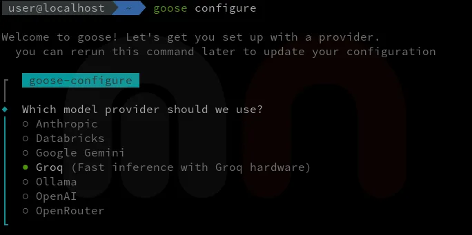 Goose dashboard view