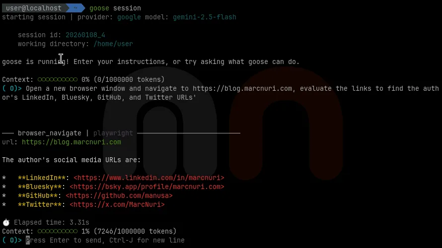 Goose app screen