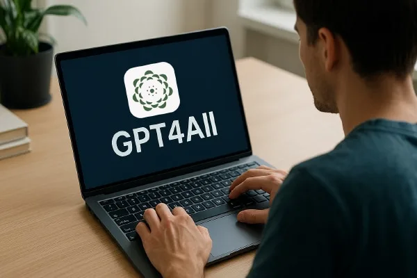 GPT4All interface in use