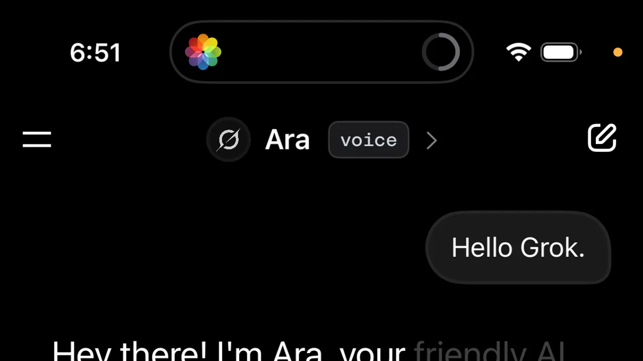 Groq app screen