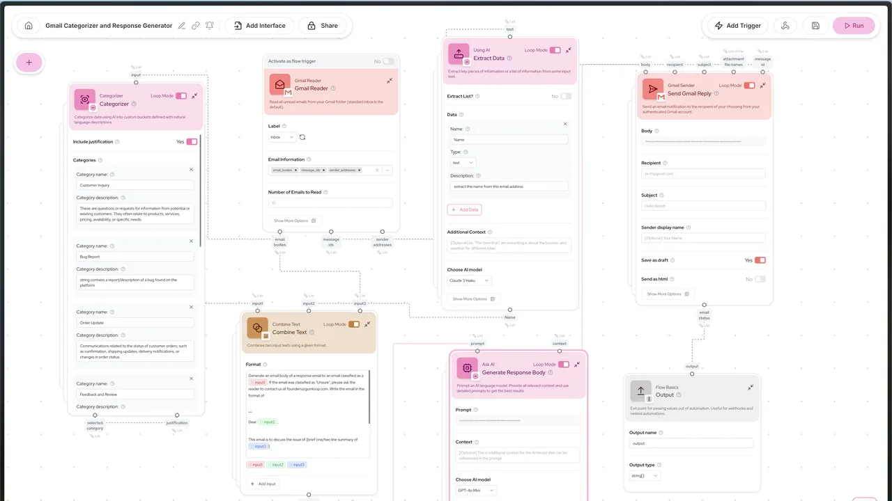 Gumloop in action, automation AI tool