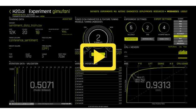 H2O.ai in action, data & analysis AI tool