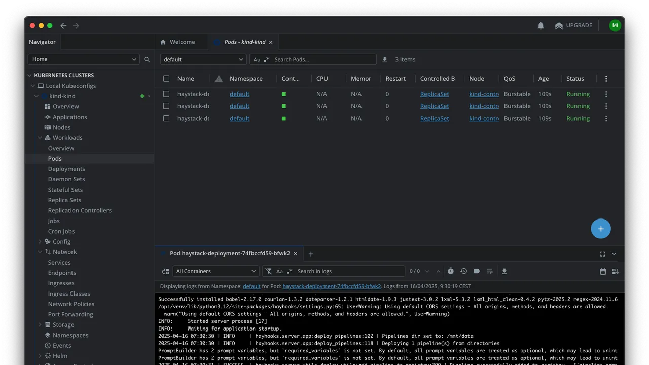 Haystack dashboard view