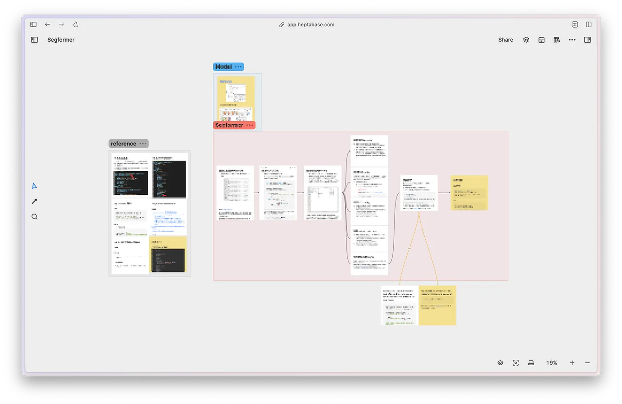 Heptabase interface in use
