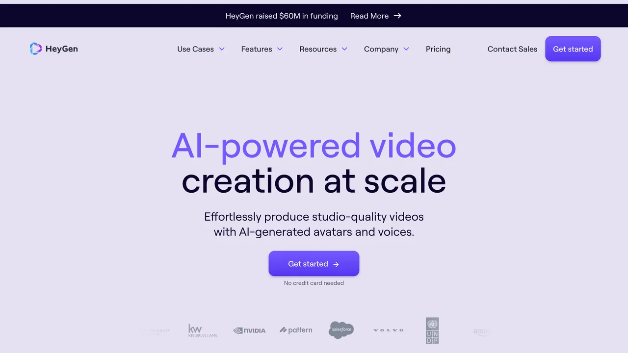 HeyGen interface in use