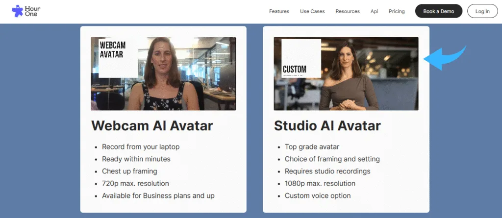 Hour One dashboard view