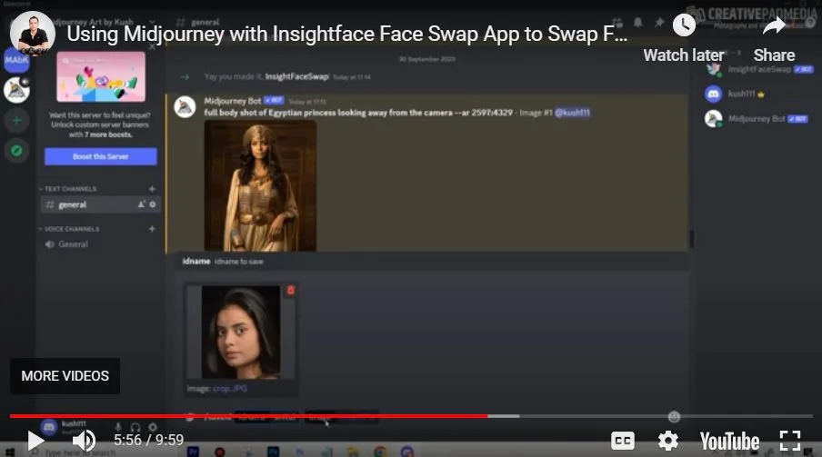 Insight Face Swap in action, image AI tool