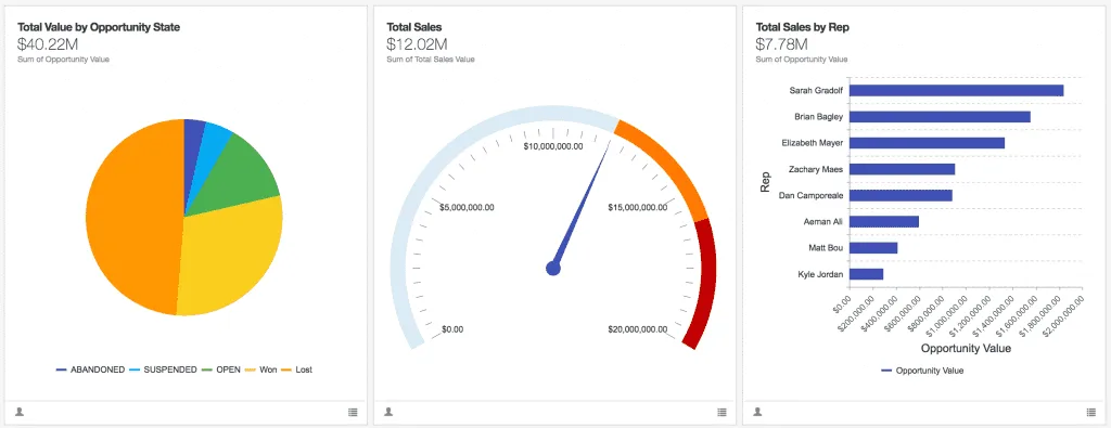 Insightly dashboard view