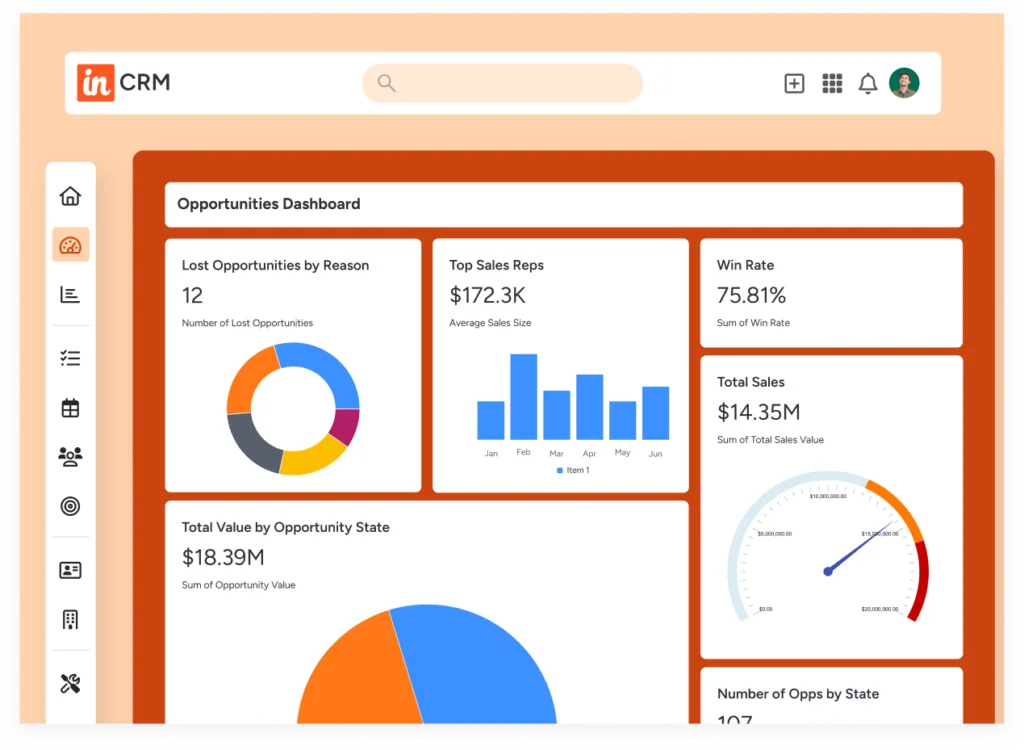 Insightly interface in use