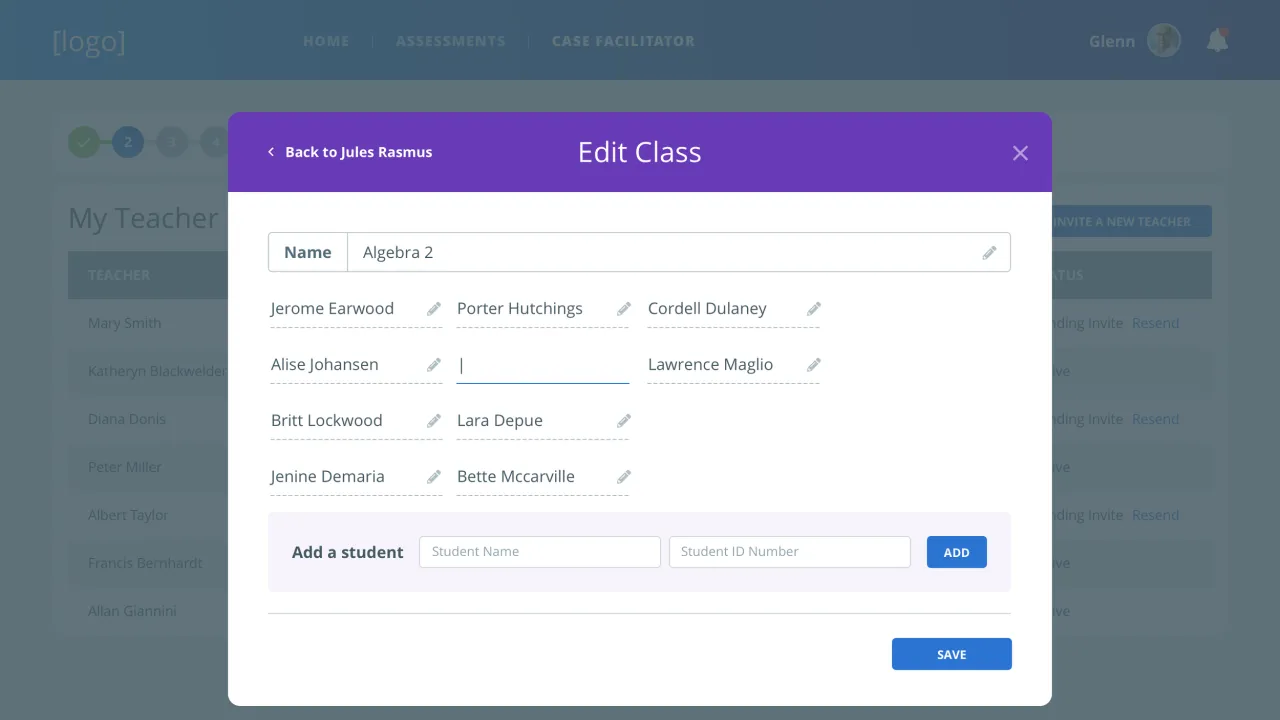 Instructor app screen